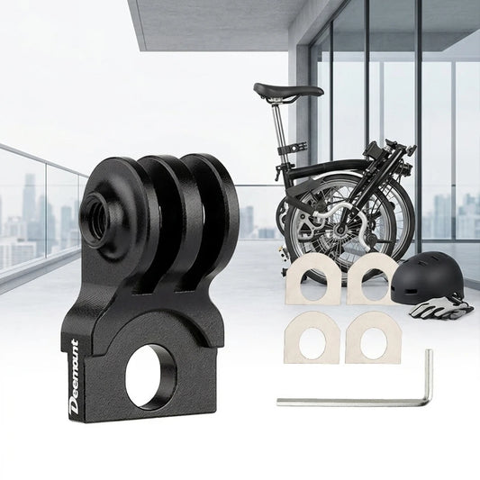 Brompton-Folding Bike GoPro Seatpost Mount Garmin-Compatible Bracket Aluminum Alloy Universal Accessory Peaceful Pleasures Health and Wellness