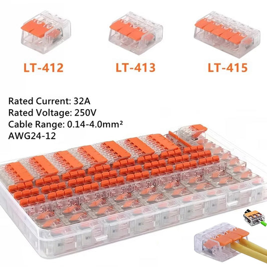 Push-In Lever Wire Connectors 2/3/4/5 Pin Terminal Block Set Lever Wire Connectors Peaceful Pleasures Health and Wellness