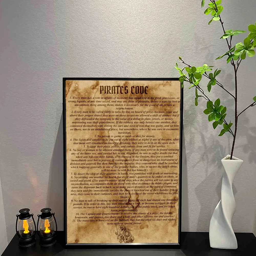 Pirates of the Caribbean Canvas Wall Art Poster – Unframed