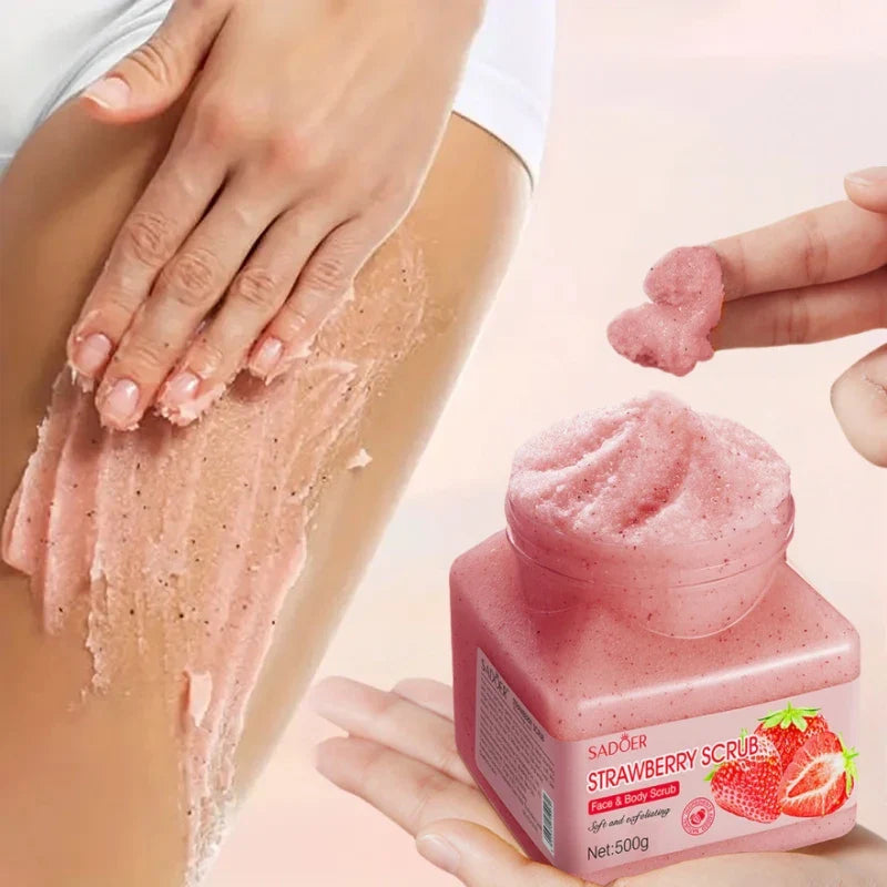 SADOER 500g Strawberry Exfoliating Scrub – Hypoallergenic