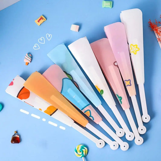 Portable Cartoon Folding 7-fold Fan Gifts PP Hand Held Fan Home Decoration Plastic Cartoon Folding Fan Peaceful Pleasures Health and Wellness