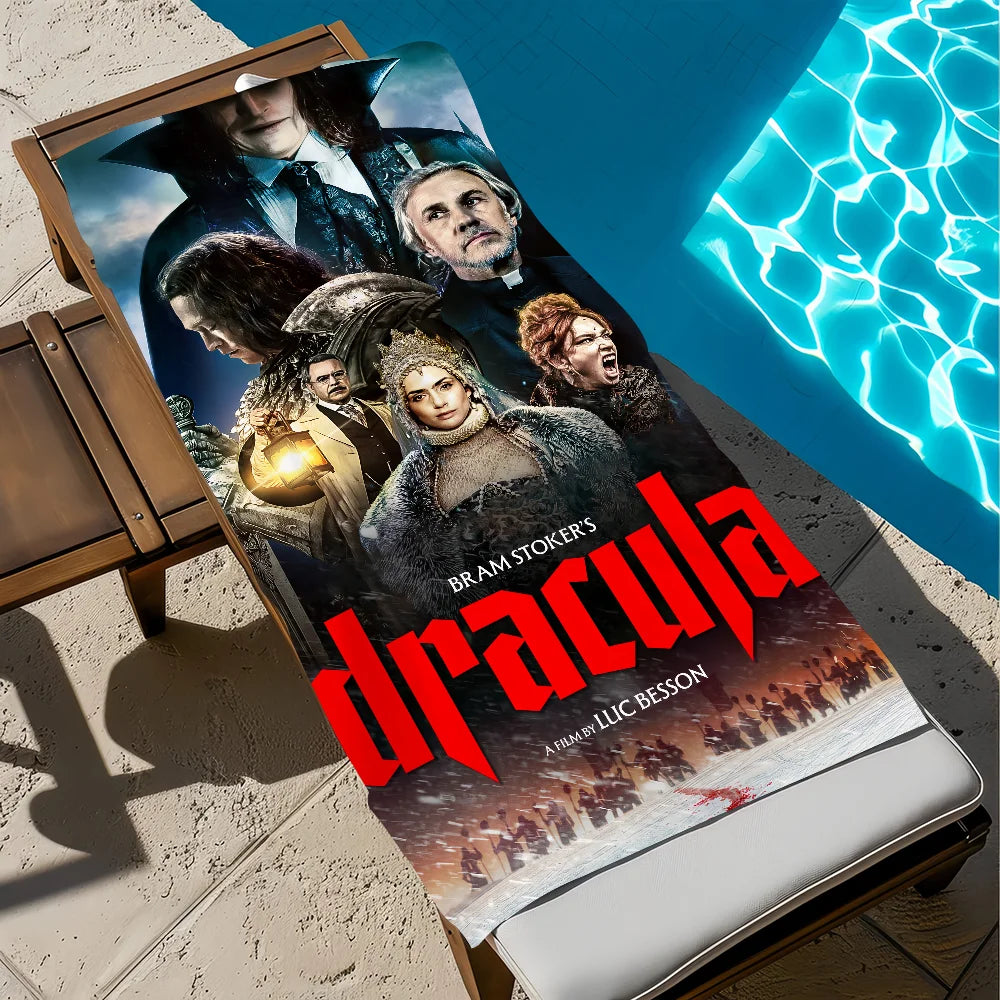 Dracula Horror Movie Quick-Dry Beach Towel | Pool & Travel Gift Quick-Dry Beach Towel Peaceful Pleasures Health and Wellness z3 STJ80x160CM