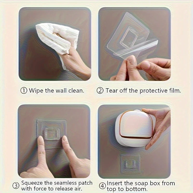 Stylish High-End Soap Holder, Designed for Shower, Bathroom or Kitchen Use, with Lid, No Drilling Required Peaceful Pleasures Health and Wellness