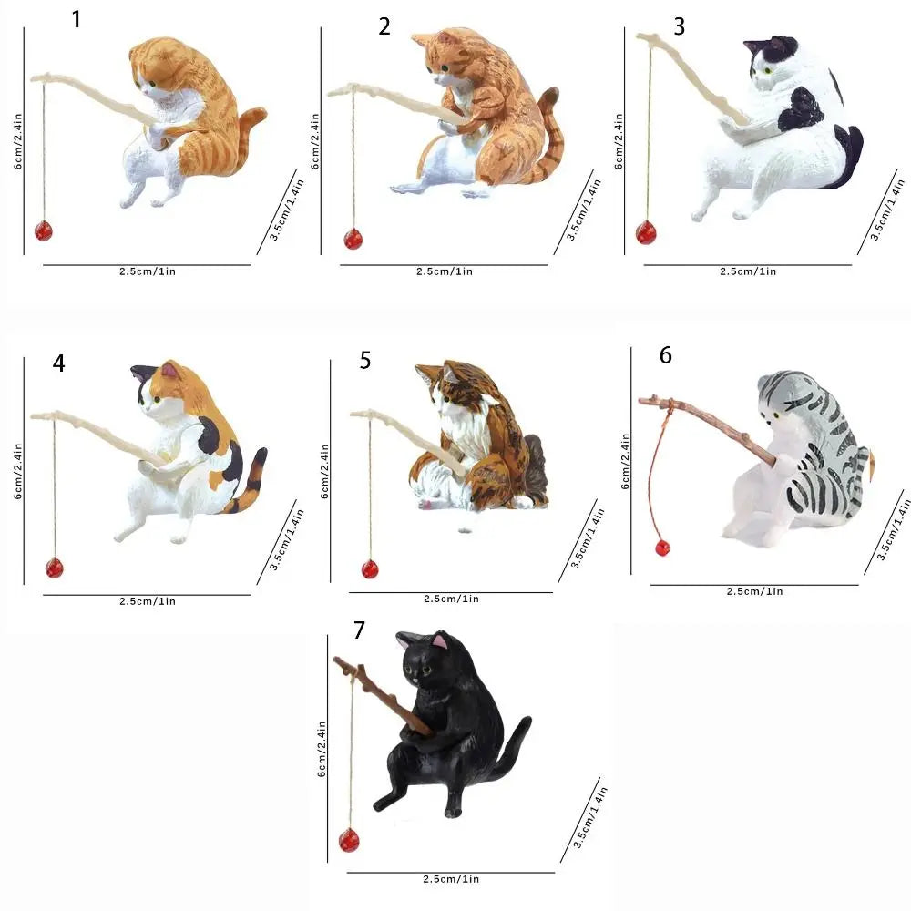 Fishing Cat Miniature Figurine – Aquarium, Bonsai & Desk Decor