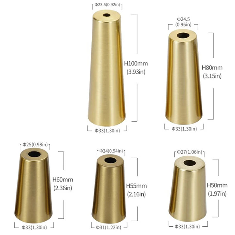 Brushed Brass Iron Furniture Leg Caps – Table & Chair Foot Covers Furniture Leg Caps Peaceful Pleasures Health and Wellness