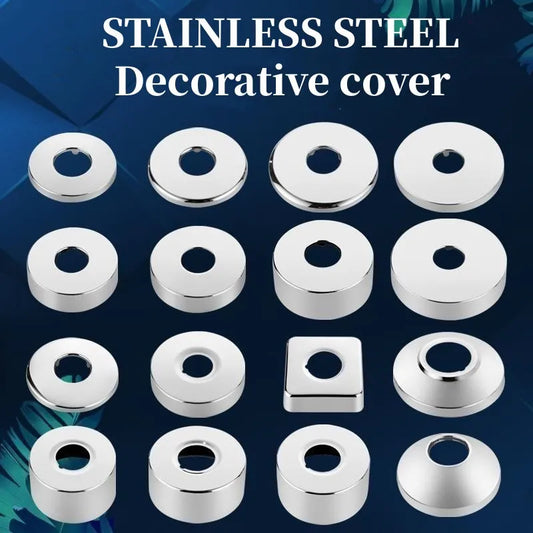 2PCS Stainless Steel Faucet Decorative Cover 1/2" & 3/4" Pipe Faucet Trim Cover Oasis Select