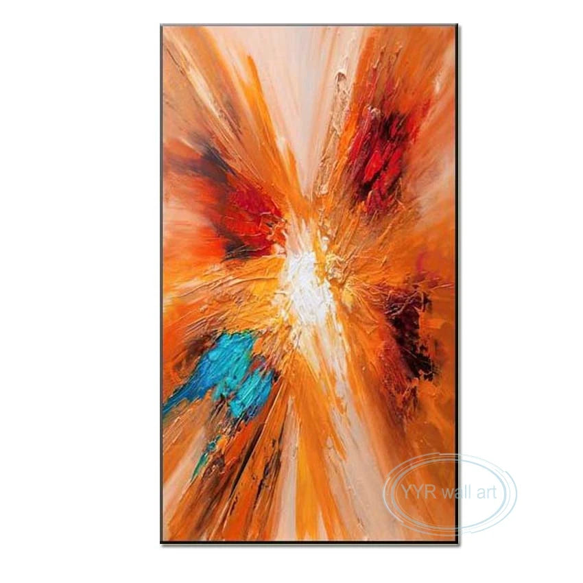 Vertical Wall Decoration Poster Handmade Acrylic Abstract Art Oil Painting Living Room Bedroom Hotel Porch Custom Size New Mural Peaceful Pleasures Health and Wellness No frame 50cmx100cm