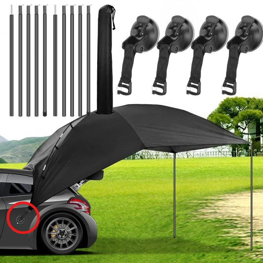 Car Tent Telescopic Pole with 2/4Pc Suction Cup Adjustable Aluminium Alloy Tent Rods for Trailor Hiking Camping Awning Shelters Peaceful Pleasures Health and Wellness
