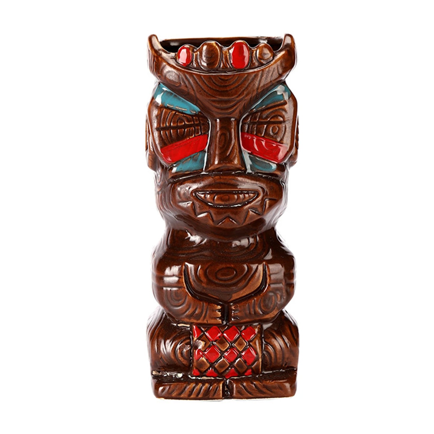 Hawaiian Cocktail Cups Creative Style Ceramic Mug Beer Beverage Tiki Mug Wine Mug Bar Tools Home Bar Party Drinkware Cups Peaceful Pleasures Health and Wellness Q 450ML