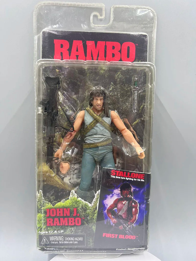 NECA First Blood Figure John J Rambo Anime Hero Model Collectible