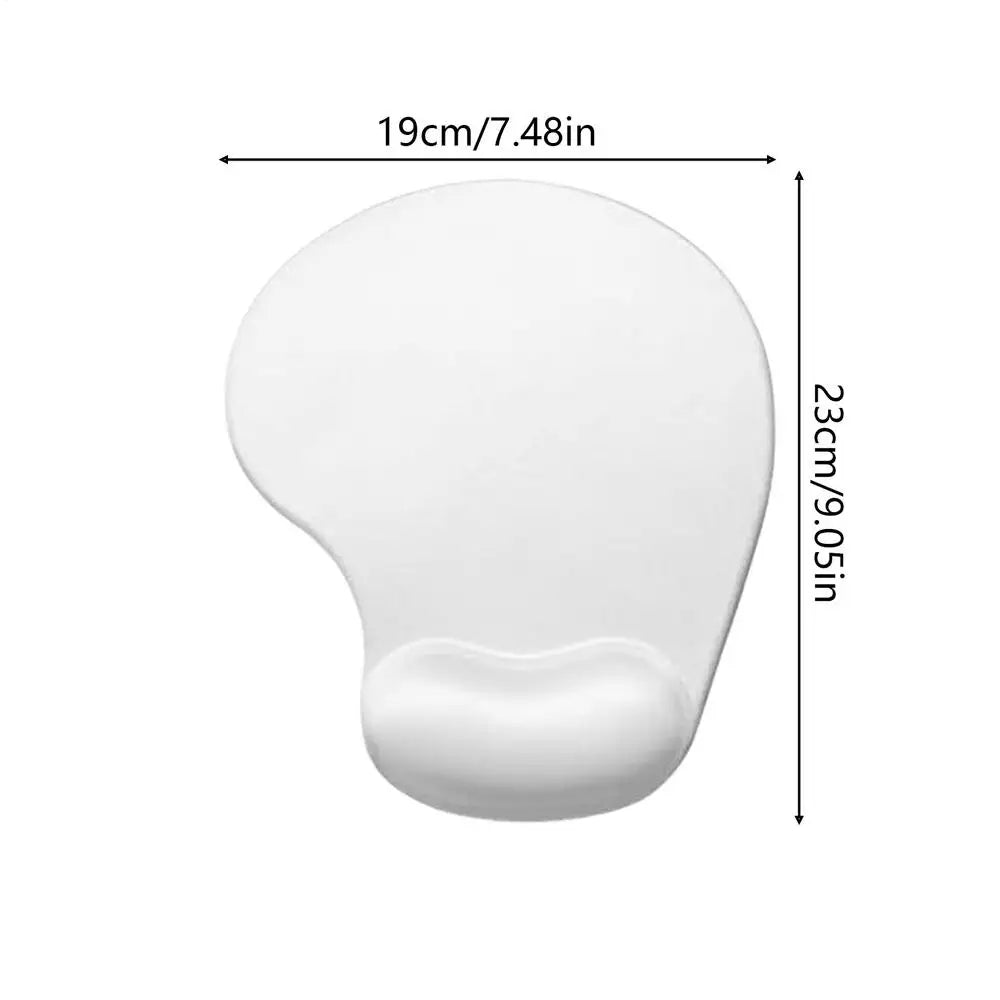 Mouse Pad with Wrist Rest Support Ergonomic Non-Slip Gel Memory Foam Cushion for Gaming Office Computer Laptop Home Work Peaceful Pleasures Health and Wellness White