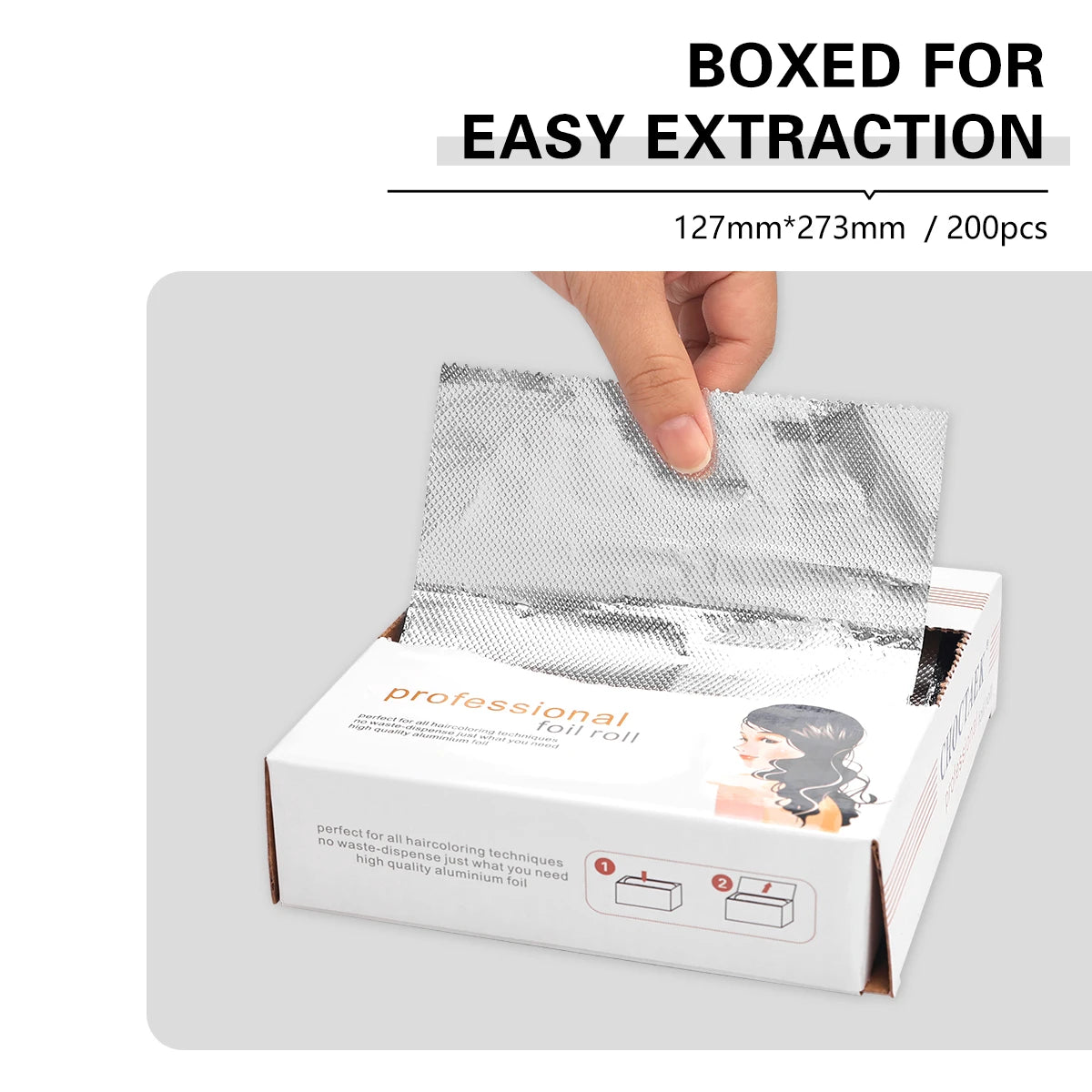 200pcs/Box Perming Aluminum Foil for Hair Professional Embossed Hair Foil Roll Hair Coloring Highlighting Foils for Bleaching Peaceful Pleasures Health and Wellness