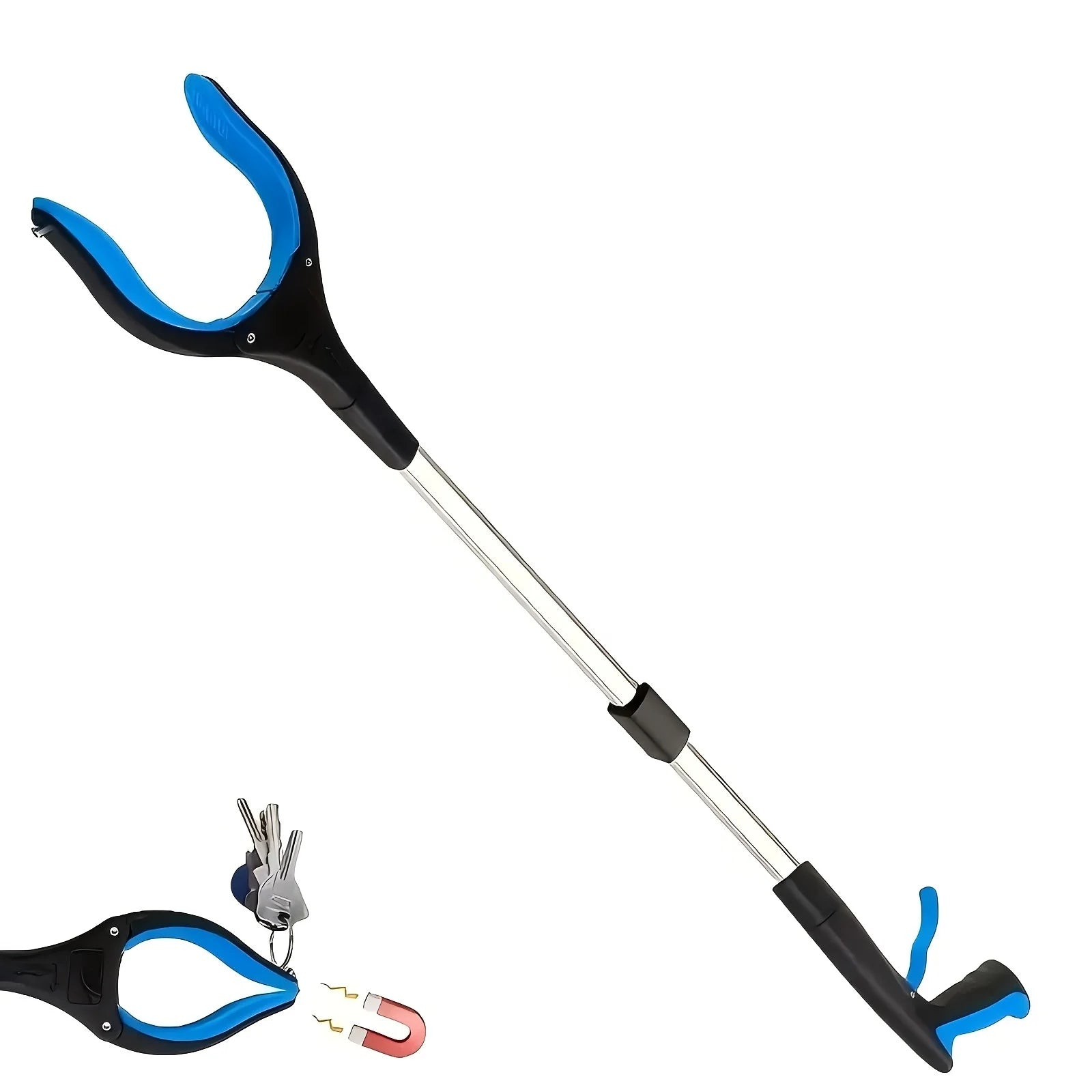 1-Piece Blue Grabber, Foldable Style Grabber Tool, Reacher Tool, Trash Grabber, Lightweight Grabber Suitable for Elderly Use Peaceful Pleasures Health and Wellness 1Pcs