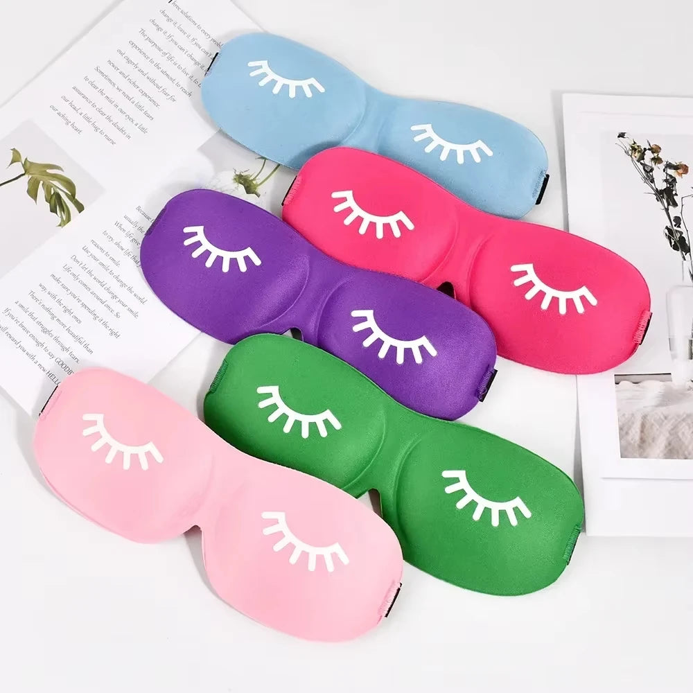 3D Sleep Mask with Eyelashes – Blackout Eye Mask for Travel