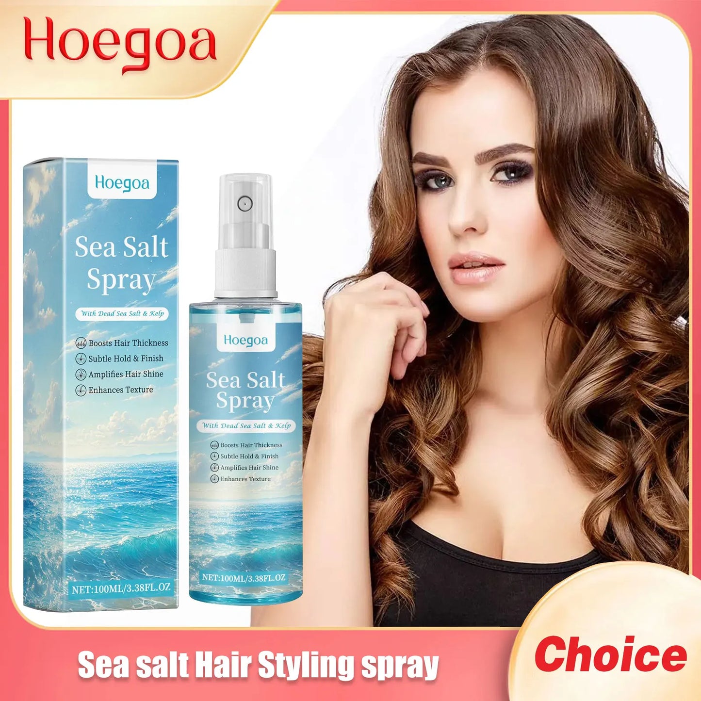 HOEGOA Sea Salt Hair Spray – Volume, Hold & Nourishing 100ml