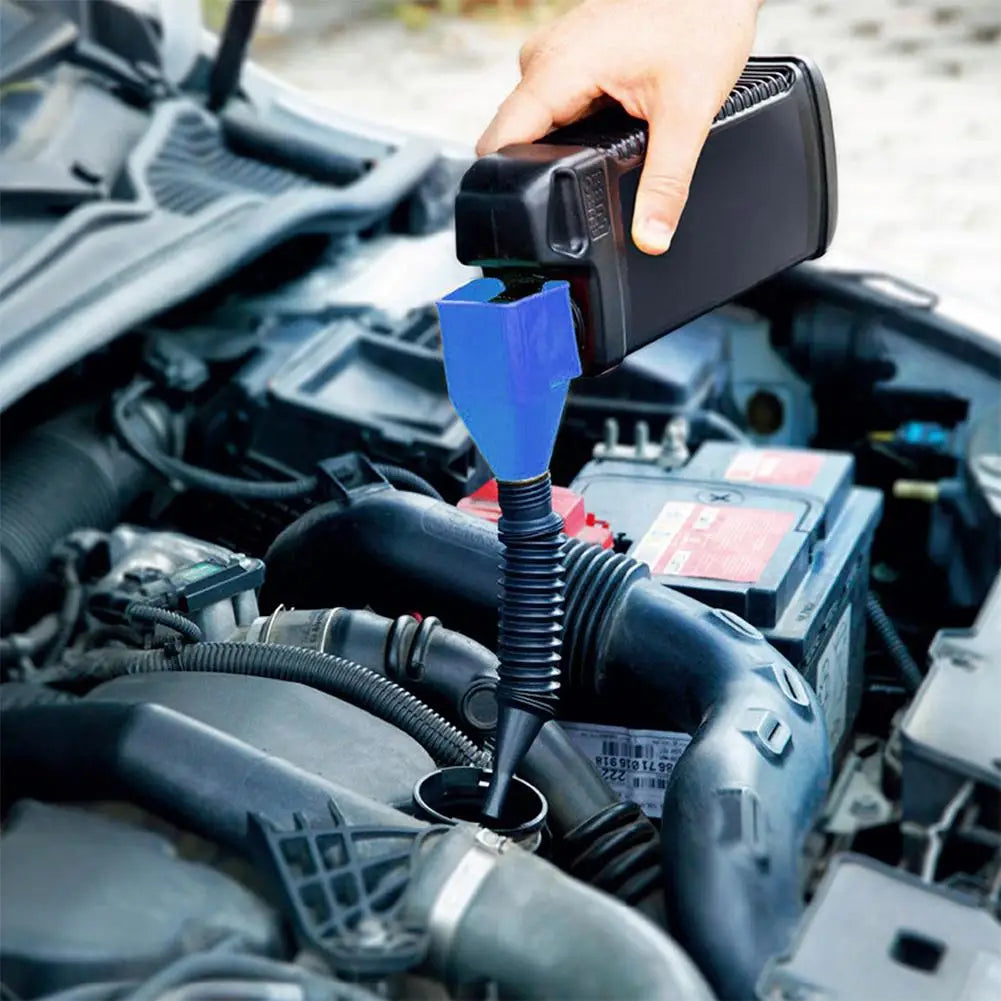 1/3PCS Telescopic Foldable Car Refueling Funnel Engine Oil Gasoline Transfer Tool, Plastic Fuel Funnel for Automotive Oil Change Peaceful Pleasures Health and Wellness