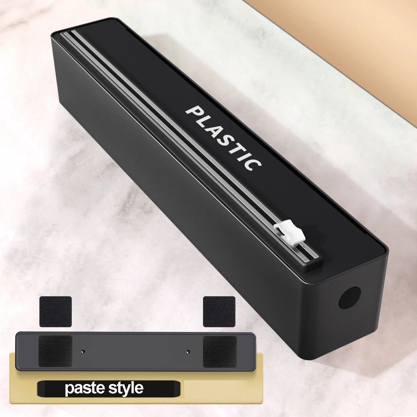 1PC Plastic Wrap Cutter with Magnetic Wall Mount, 2-Way Slide Dispenser Box for Cling Film, Aluminum Foil, Baking Paper Peaceful Pleasures Health and Wellness Paste style Excluding cling film