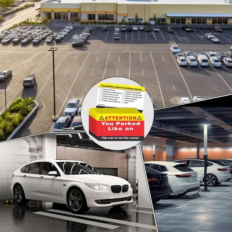100Pcs You Park Like an Idiot Business Cards Bad Parking Cards Funny Parking Violation Bad Cards Violation Adult Sock Stuffer Peaceful Pleasures Health and Wellness