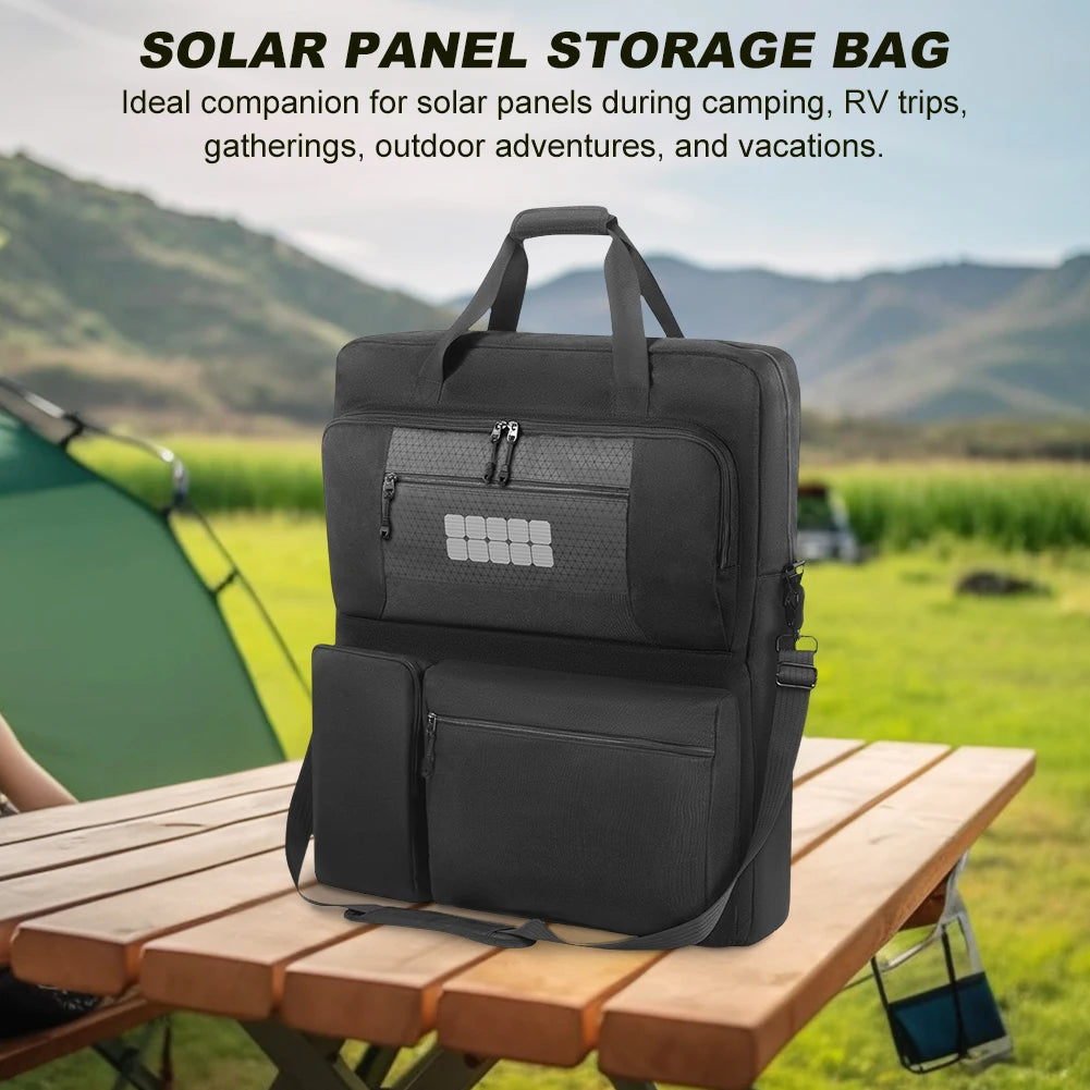 Solar Panel Carrying Case Compatible with BLUETTI 100W 200W Waterproof Black Solar Panel Storage Bag For EcoFlow 110W 160W 220W Peaceful Pleasures Health and Wellness
