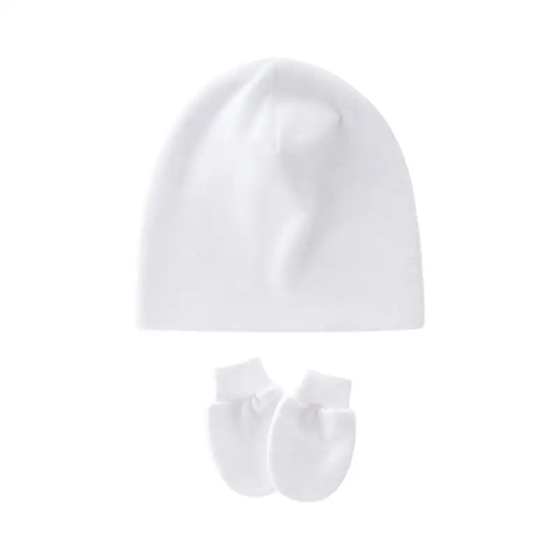 Newborn Baby Hat & Anti-Scratch Gloves Set | Soft Cotton