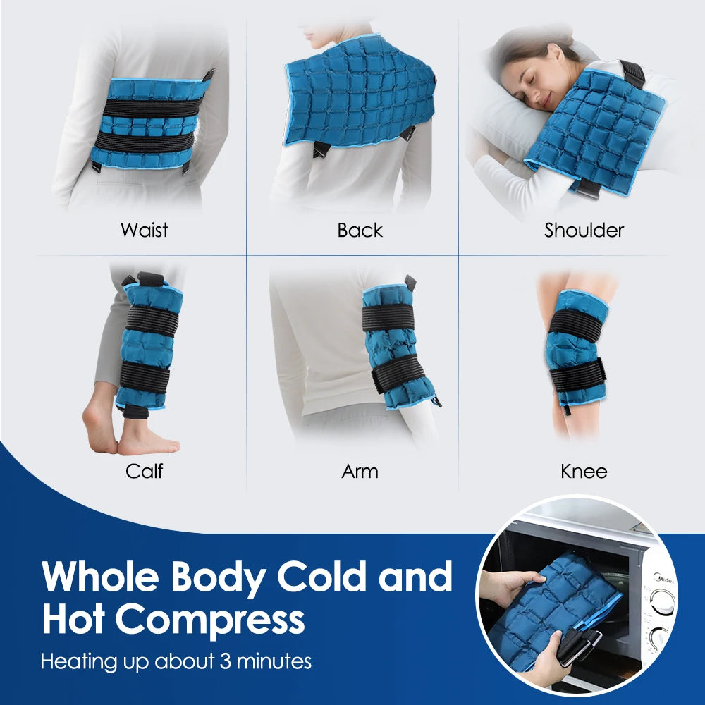 1PC Reusable Hot Cold Gel Pack Large Ice Pack Cooling Mat for Back/Knee/Calf/Shoulder Relaxation for First Aid Sports Sprain Peaceful Pleasures Health and Wellness