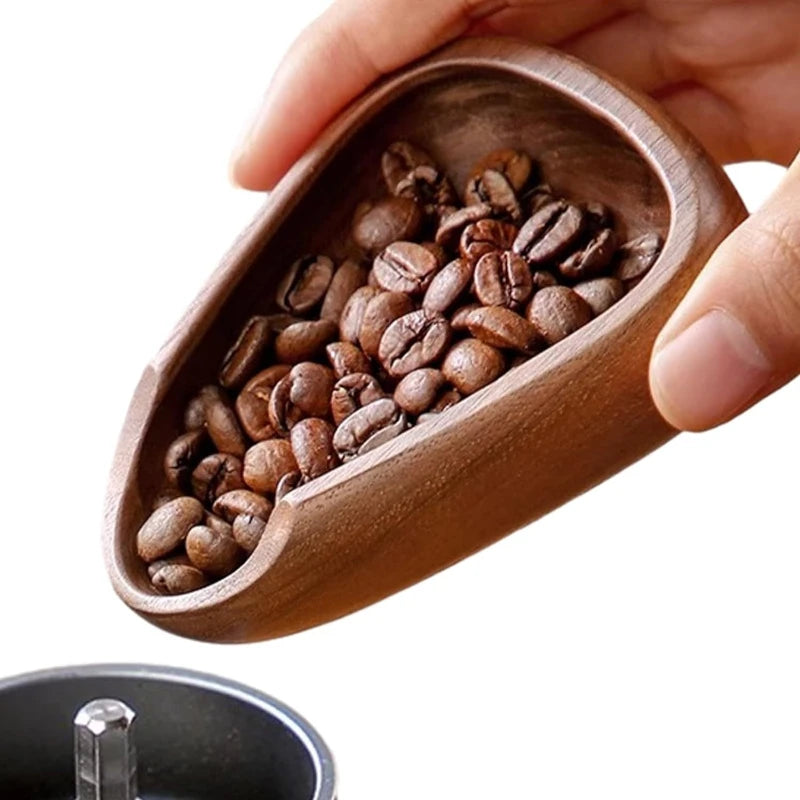 Walnut Wood Anti-Static Coffee Bean Weighing Plate Coffee Weighing Plate Peaceful Pleasures Health and Wellness
