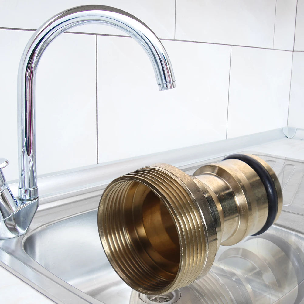 Brass Garden Tap Connector – 23mm Thread Hose Adapter Peaceful Pleasures Health and Wellness United States