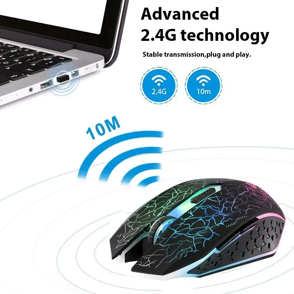 2.4G Bluetooth Wireless Mouse Gaming Mouse Silent Mouse Rechargeable Mouse 800-1200-1600 DPI Mouse Mice for PC Laptop Macbook Peaceful Pleasures Health and Wellness