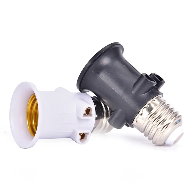 1PC Home PBT Fireproof E27 Bulb Adapter Lamp Holder Base Socket Conversion With EU Plug Peaceful Pleasures Health and Wellness