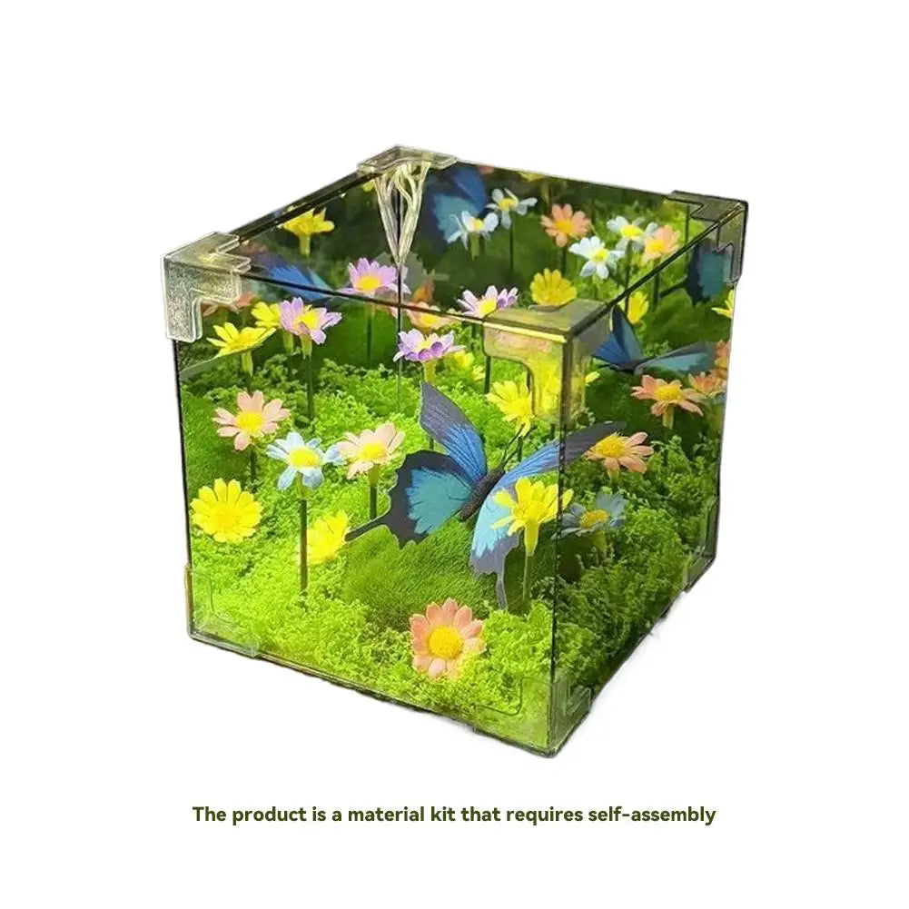 Creative Home Bedroom Sleep Decoration Light Handmade Diy Exquisite Flower Atmosphere Lamp Delicate Spring Butterfly Night Light Peaceful Pleasures Health and Wellness square