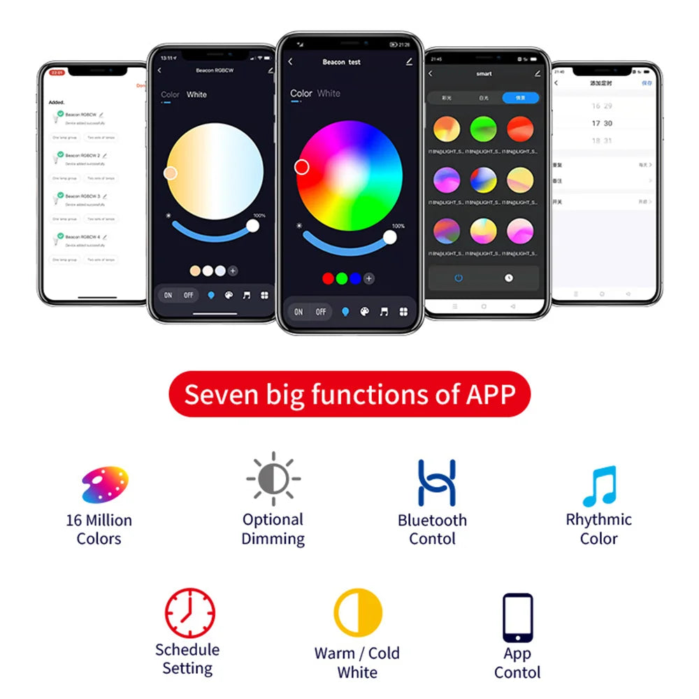10W Smart RGBCW LED Recessed Downlight | Tuya Bluetooth & App