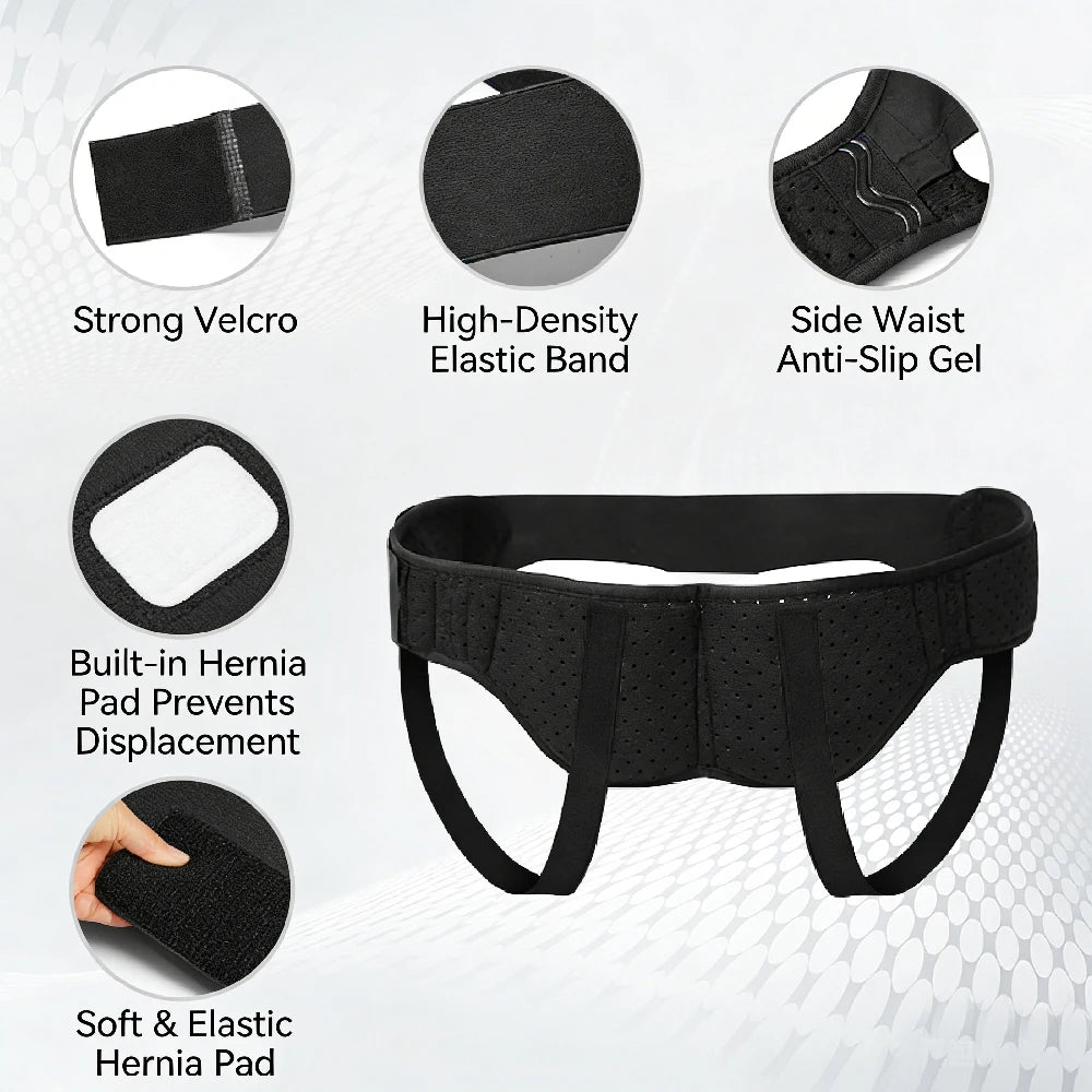 1PCS Hernia Belts for Men,Adjustable Inguinal Hernia Support Belt for Men & Women with 2 Compression Pads,Hernia Support Truss Peaceful Pleasures Health and Wellness