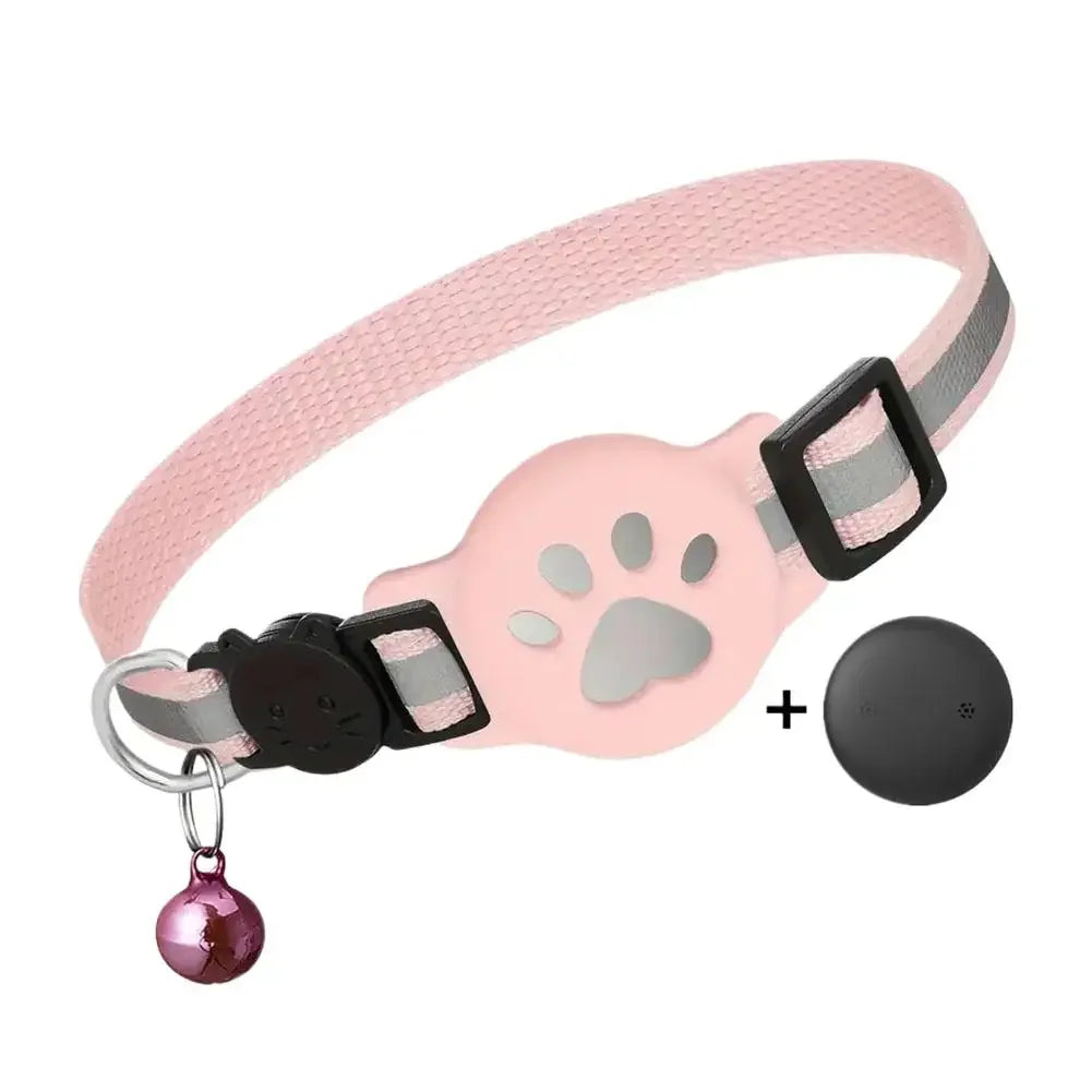 Cat Collar Compatible with Apple Airtag with Bell Adjustable Safety Buckle Reflective GPS Collar for Kittens Puppies Peaceful Pleasures Health and Wellness 04