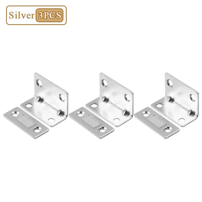 L-Shape No-Drill Magnetic Cabinet Door Catch | 1–20 Pack
