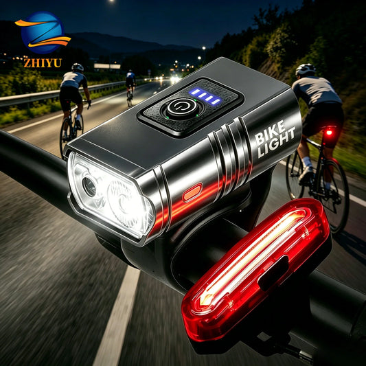 T6 LED Bicycle Light Set – USB Rechargeable Front & Rear Lights Bicycle Light Set Oasis Select
