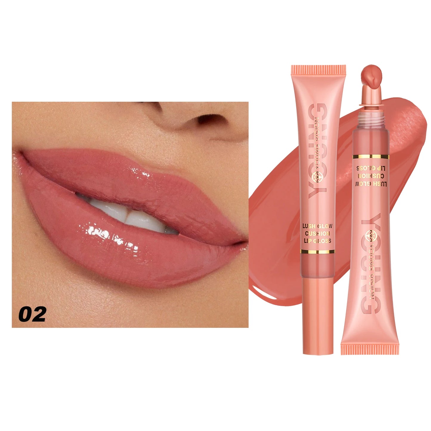 Lush Glow Cushion Lip Gloss – 6 Colors | Moisturizing Lip Glaze