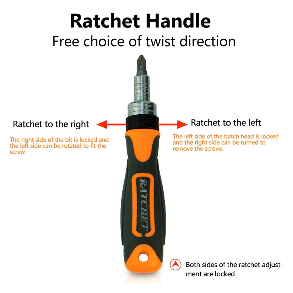 1 Household Labor Saving Ratchet Screwdriver Bit Multipurpose Tool