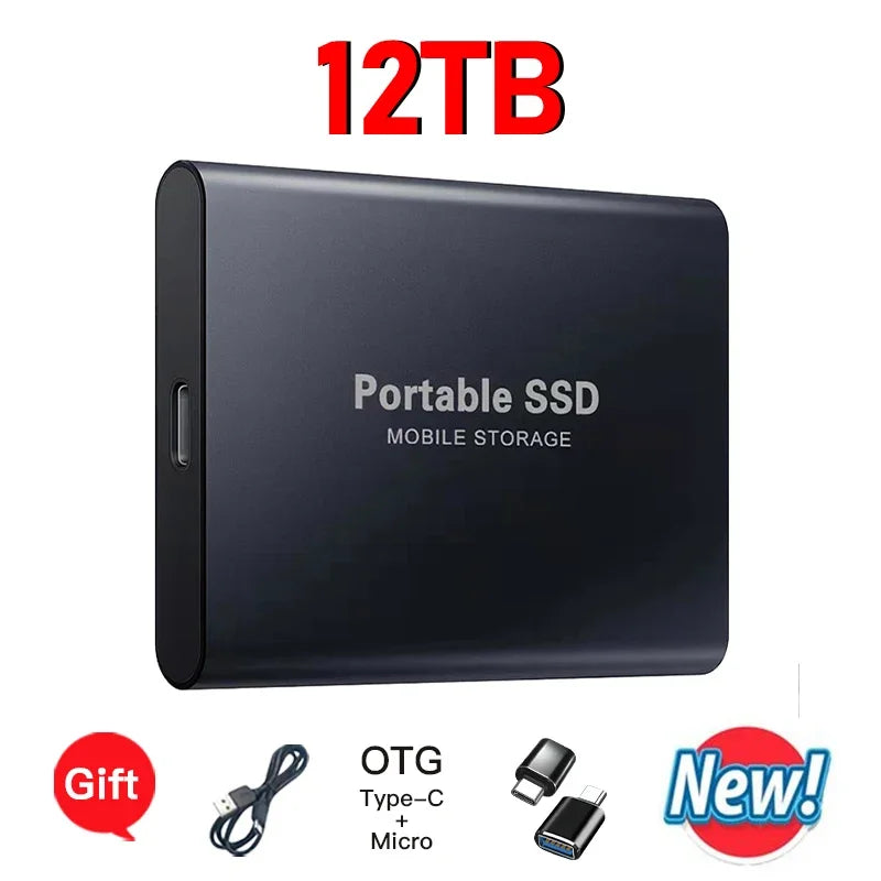 EOENKK Portable External SSD 16TB 32TB 64TB USB 3.1 Drive