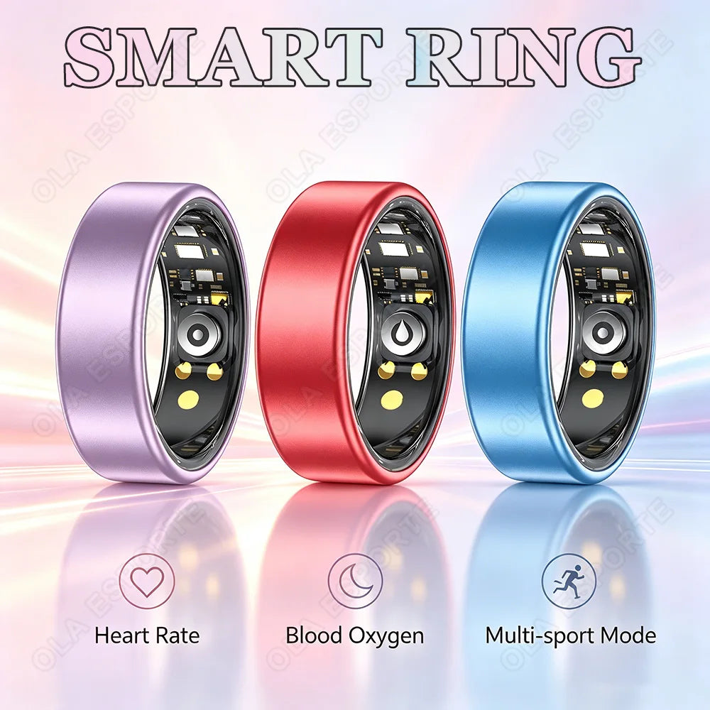 New Blood Pressure Sleep Health Monitor Smart Ring Sport Remote Camera smartring IP68 Waterproof Care for family Rings Men Women Peaceful Pleasures Health and Wellness