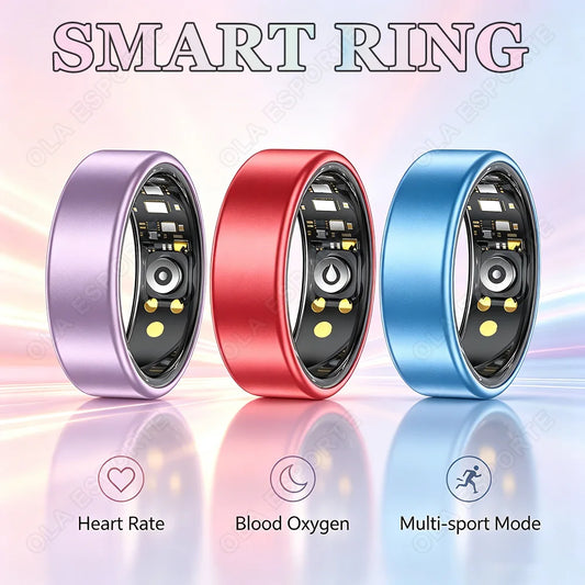 New Blood Pressure Sleep Health Monitor Smart Ring Sport Remote Camera smartring IP68 Waterproof Care for family Rings Men Women Peaceful Pleasures Health and Wellness