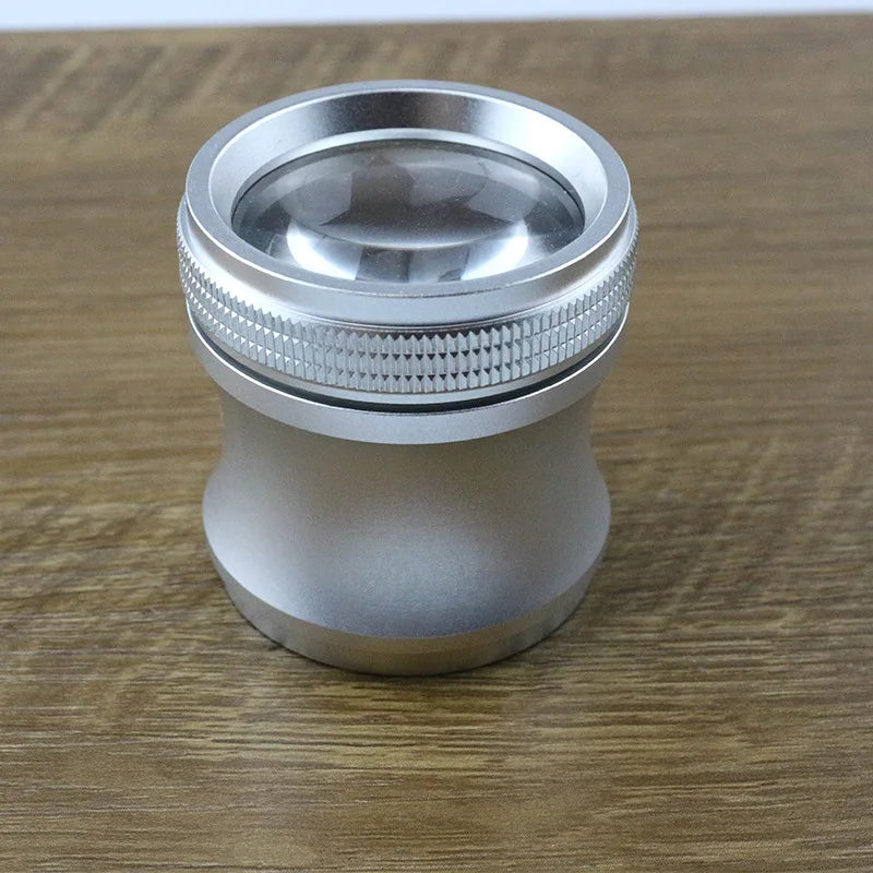 Metal Tube Magnifying Glass with Innovative Small Waist Design and Black and White Dual Color Peaceful Pleasures Health and Wellness