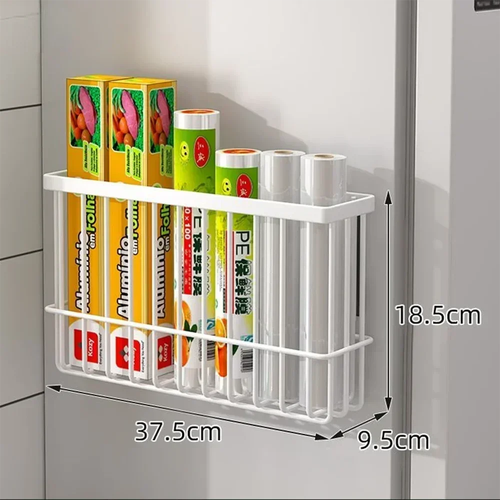 Magnetic Kitchen Storage Rack – Punch-Free Spice & Fridge Shelf