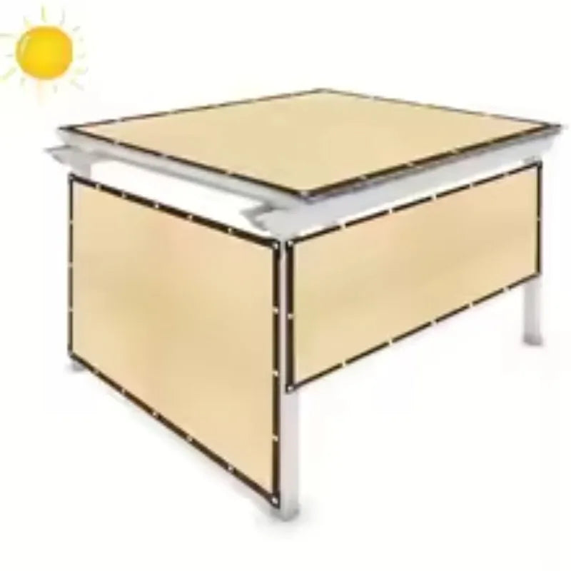 Beige Sun Shade Sail UV Block Canopy with Grommets | Garden Patio