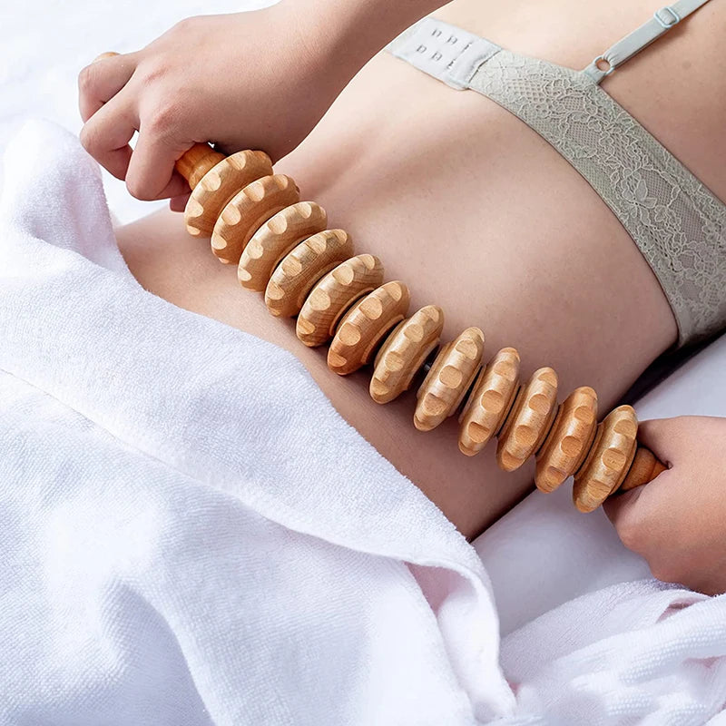 Wood Therapy Roller | Cellulite Massage & Lymphatic Drainage Tool