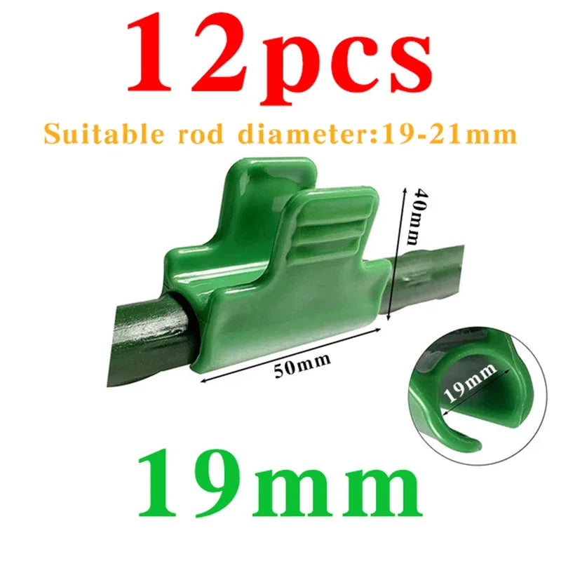 12-Pack Greenhouse Film Clamps – Hoop Pipe Tunnel Clips