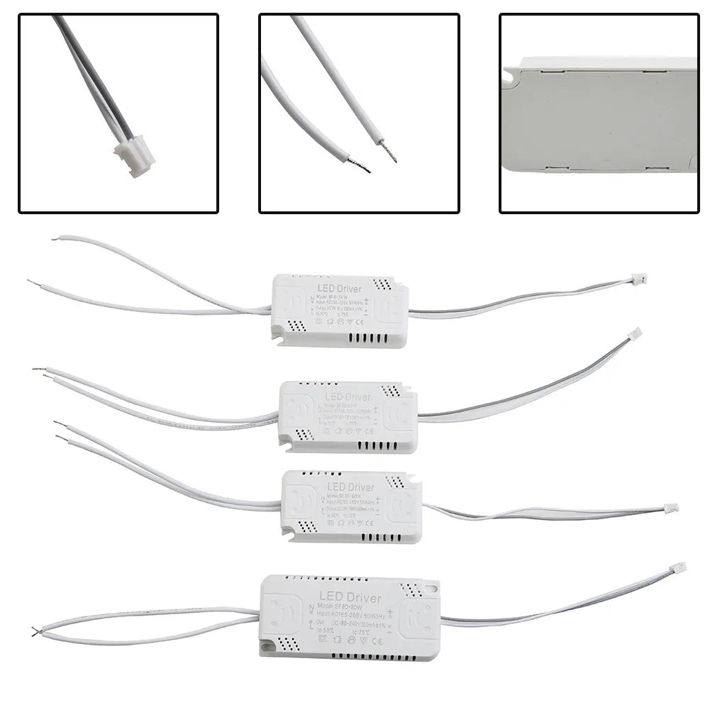 LED Driver Adapter 240-300mA 8-24W 24-40W 40-60W 60-80W AC165-265V