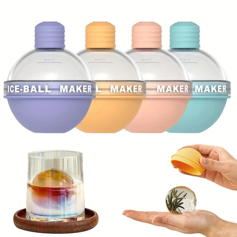 Whiskey Ice Mold Ball, Premium Flexible Silicone Ice Cube Tray with Large Round Ice Balls for Party and Bars ice bucket maker Peaceful Pleasures Health and Wellness