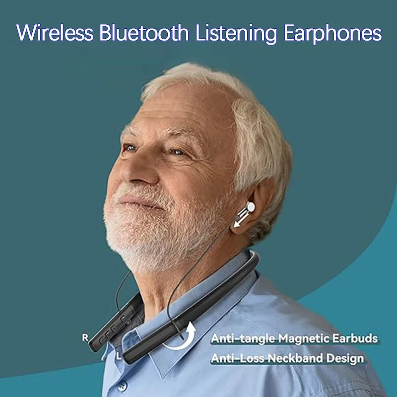 TIPSG Bluetooth Neckband Sound Amplifier – 24Hr Battery