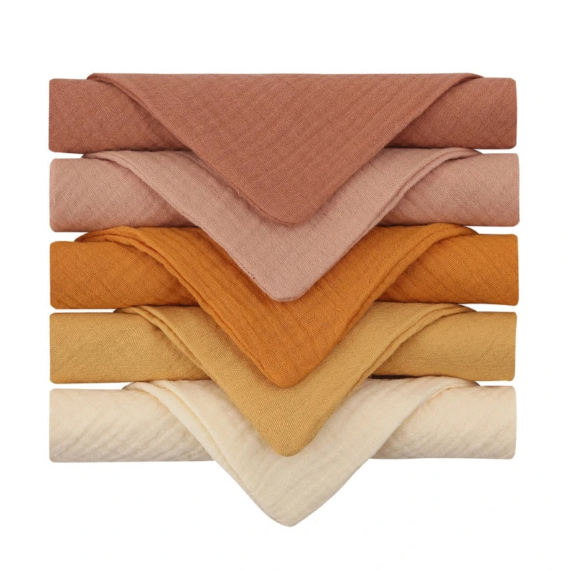 5-Pack Soft Cotton Baby Washcloths | Gauze Face Cloths for Newborns
