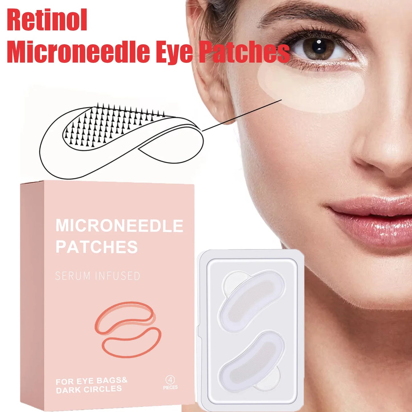 Retinol Microneedle Eye Patches – Dark Circles & Anti-Aging Peaceful Pleasures Health and Wellness